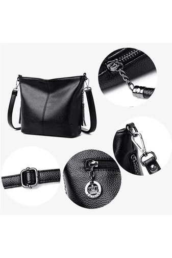  Torebka damska Bonluo biała na ramię z ekologicznej skóry 20×21×10 cm