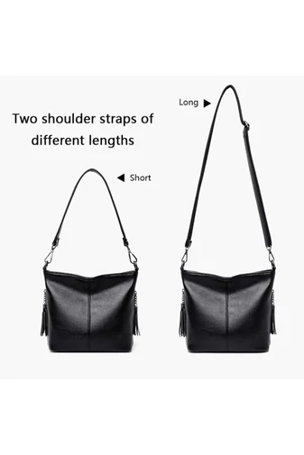  Torebka damska Bonluo fioletowa na ramię z ekologicznej skóry 20×21×10 cm