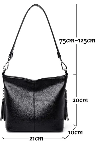  Torebka damska Bonluo fioletowa na ramię z ekologicznej skóry 20×21×10 cm