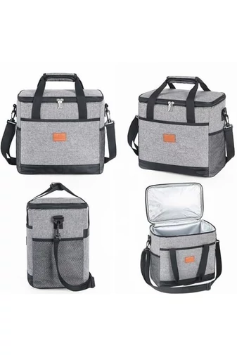  Torba termiczna Bonluo w kolorze czarnym, wykonana z wodoodpornego materiału, wymiary 31*42*28 cm