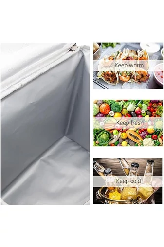  Torba termiczna Bonluo w kolorze czarnym, wykonana z wodoodpornego materiału, wymiary 31*42*28 cm