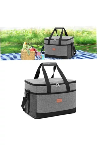  Torba termiczna Bonluo w kolorze czarnym, wykonana z wodoodpornego materiału, wymiary 31*42*28 cm