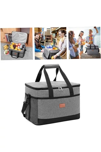  Torba termiczna Bonluo w kolorze czarnym, wykonana z wodoodpornego materiału, wymiary 31*42*28 cm