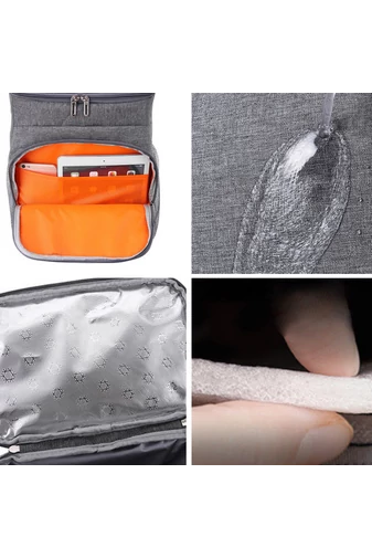  Czarny plecak ocieplany Bonluo wykonany z wodoodpornego materiału, wymiary 42*29*19 cm