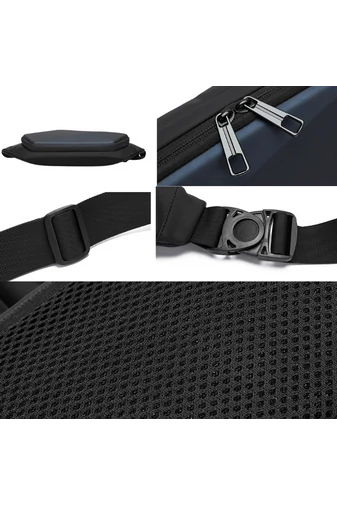  Portfel męski Bonluo w kolorze niebieskim, materiał PVC, rozmiar 15*38*5 cm