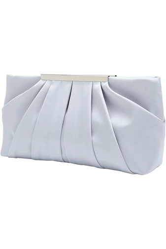  Elegancka torebka damska Bonluo w kolorze srebrnym z odpinanym łańcuszkiem (28 cm x 15 cm x 5,5 cm)