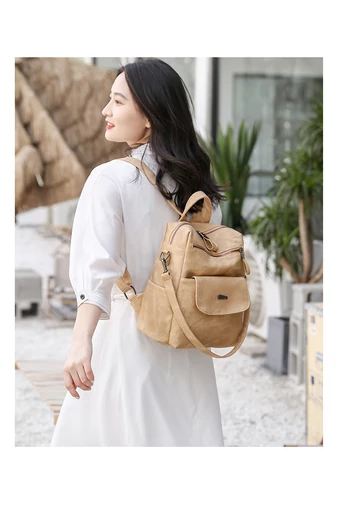  Plecak Bonluo Khaki wykonany z wodoodpornego materiału, wymiary 29*30*17 cm