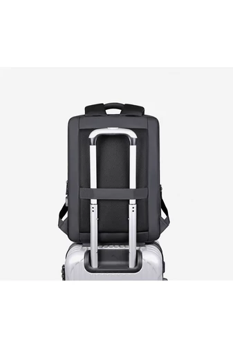 Plecak biznesowy Bonluo w kolorze szarym, idealny na podróż, wykonany z wysokiej jakości, wodoodpornego materiału, wymiary: 42 x 30 x 13 cm