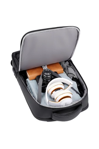 Plecak biznesowy Bonluo w kolorze szarym, idealny na podróż, wykonany z wysokiej jakości, wodoodpornego materiału, wymiary: 42 x 30 x 13 cm