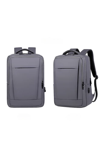 Plecak biznesowy Bonluo w kolorze szarym, idealny na podróż, wykonany z wysokiej jakości, wodoodpornego materiału, wymiary: 42 x 30 x 13 cm