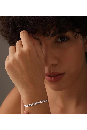 Bransoletka ze srebra S925, pozłacana, unisex, odpowiednia dla mężczyzn i kobiet