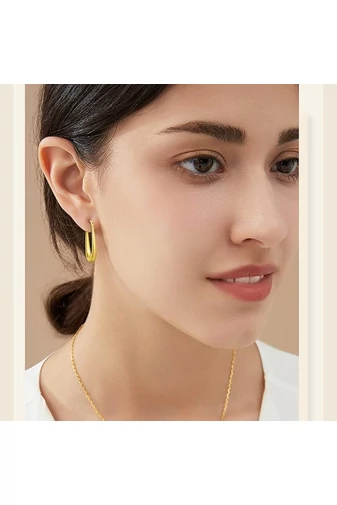  Eleganckie miedziane kolczyki ze złotem 18K. Minimalistyczny design i bardzo lekkie.