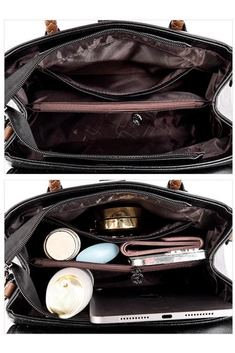 Torebka Bonluo Brown wykonana z ekologicznej skóry, wymiary 18*28*9 cm