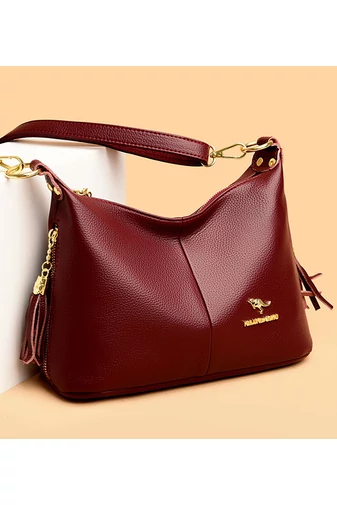  Torba na ramię Bonluo Cherry wykonana z ekoskóry, rozmiar 22*26*11 cm