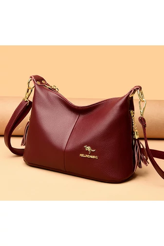  Torba na ramię Bonluo Cherry wykonana z ekoskóry, rozmiar 22*26*11 cm