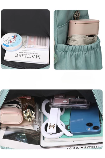  Wielofunkcyjny plecak w kolorze wiśniowo-czerwonym, wykonany z wodoodpornej tkaniny Oxford, wymiary 30*26*13 cm