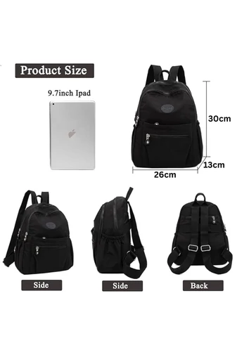  Wielofunkcyjny plecak w kolorze wiśniowo-czerwonym, wykonany z wodoodpornej tkaniny Oxford, wymiary 30*26*13 cm