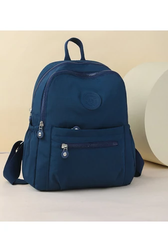 Wielofunkcyjny ciemnoniebieski plecak wykonany z wodoodpornej tkaniny Oxford, wymiary 30*26*13 cm