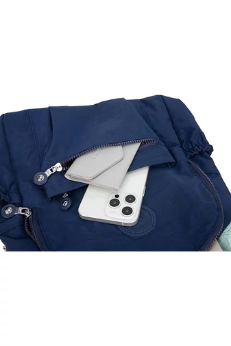 Wielofunkcyjny ciemnoniebieski plecak wykonany z wodoodpornej tkaniny Oxford, wymiary 30*26*13 cm