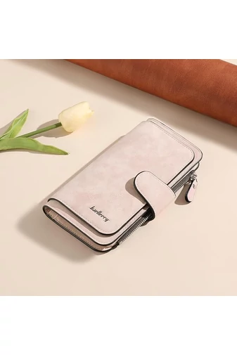  Bonluo Różowy Wielofunkcyjny Elegancki Portfel Damski Wykonany Ze Skóry Ekologicznej Rozmiar 19*11*2,5 cm