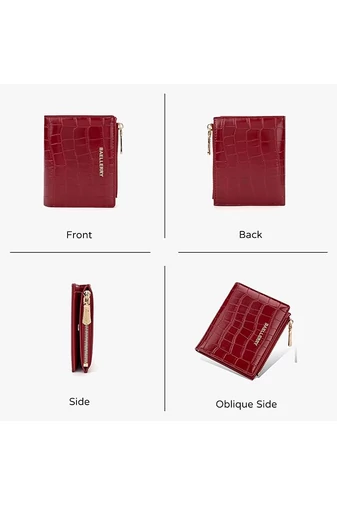  Mały zielony portfel składany na pół z imitacji skóry lakierowanej ze wzorem krokodyla, wymiary 9,5*11,5*3 cm