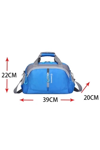  Niebieska wielofunkcyjna torba podróżna i sportowa o nowoczesnym i praktycznym designie, rozmiar Ryanair (39*22*20 cm)