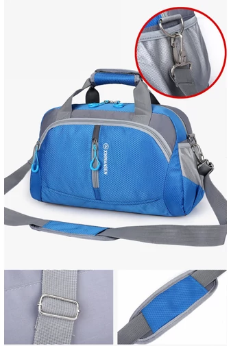  Niebieska wielofunkcyjna torba podróżna i sportowa o nowoczesnym i praktycznym designie, rozmiar Ryanair (39*22*20 cm)
