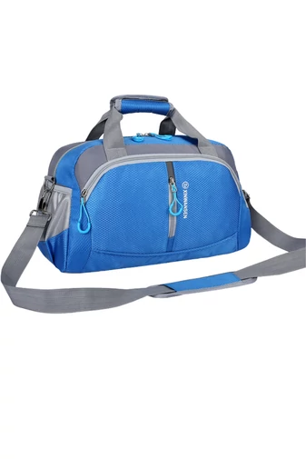  Niebieska wielofunkcyjna torba podróżna i sportowa o nowoczesnym i praktycznym designie, rozmiar Ryanair (39*22*20 cm)