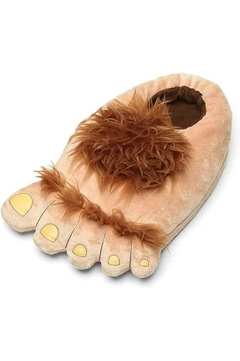 Ciepłe i wygodne brązowe kapcie Hobbit, rozmiar uniwersalny (36-41), materiał pluszowy
