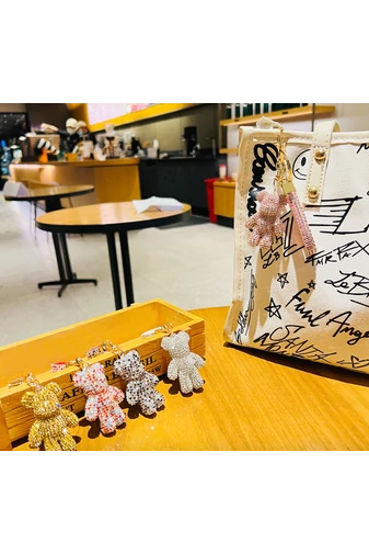  Brelok Bonluo z imitacją diamentowego misia