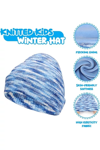 Zestaw dziecięcy Bonluo Blue: czapka, szalik i rękawiczki