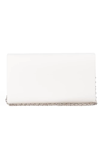  Elegancka biała kopertówka o wymiarach 22*13*5 cm