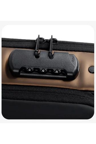 Czarna torebka listonoszka Bonluo ze sztucznej skóry z kodem bezpieczeństwa, wymiary 33*19*9 cm