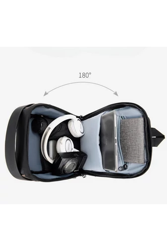 Czarna torebka listonoszka Bonluo ze sztucznej skóry z kodem bezpieczeństwa, wymiary 33*19*9 cm