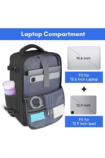  Plecak wielofunkcyjny Wizz Air 40*30*20 cm, czarny, Bonluo, z miejscem na laptop 15.6''