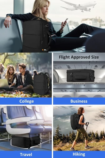  Plecak wielofunkcyjny Wizz Air 40*30*20 cm, jasny królewski niebieski, Bonluo, z miejscem na laptop 15.6''