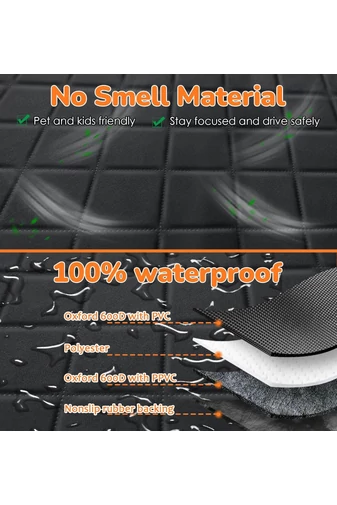  Wielofunkcyjny czarny pokrowiec samochodowy dla psa, antypoślizgowy, łatwy do czyszczenia, wykonany z materiału Oxford
