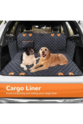  Wielofunkcyjny czarny pokrowiec samochodowy dla psa, antypoślizgowy, łatwy do czyszczenia, wykonany z materiału Oxford