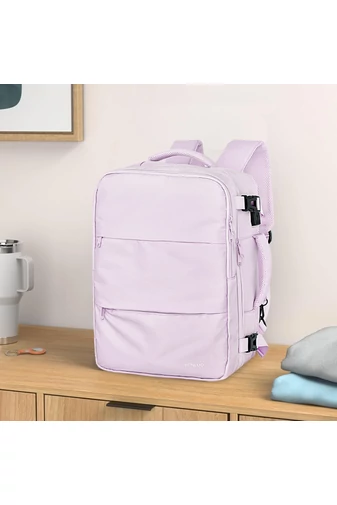  Plecak wielofunkcyjny Wizz Air 40*30*20 cm, jasnofioletowy, Bonluo, z miejscem na laptop 15.6''