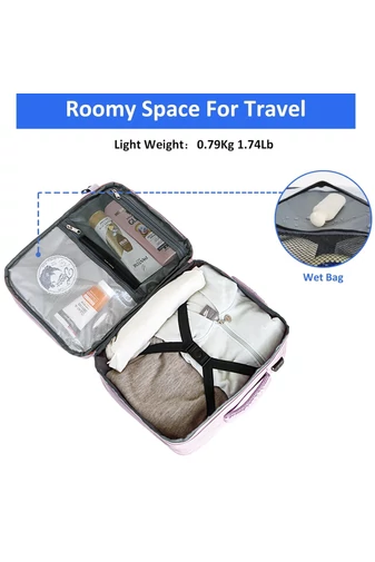  Plecak wielofunkcyjny Wizz Air 40*30*20 cm, jasnofioletowy, Bonluo, z miejscem na laptop 15.6''