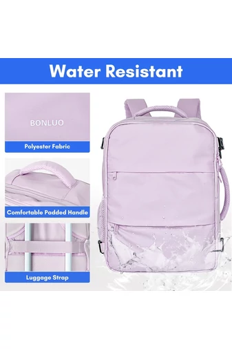  Plecak wielofunkcyjny Wizz Air 40*30*20 cm, jasnofioletowy, Bonluo, z miejscem na laptop 15.6''