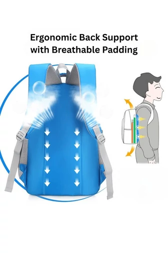  Ciemnoniebieski plecak szkolny z wodoodpornym wzorem Wizzair i Ryanair Rozmiar 40*30*20 cm