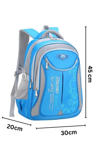  Jasnozielony plecak szkolny z obszernym wzorem, wodoodporny i trwały, 45*30*20 cm