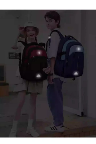  Wodoodporny, ergonomiczny plecak premium wykonany z wytrzymałej i lekkiej tkaniny Oxford ZUONU Cherry z czarnym wykończeniem 45*32*18 cm