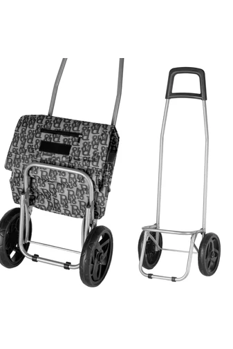  Dwukołowy wózek sklepowy, składany, trwały, Ormi Brown ze wzorem