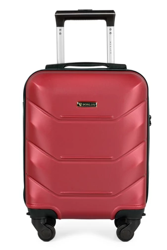 Walizka kabinowa Bonluo wiśniowa ABS Wizzair Ryanair 40x30x20 cm lekka pojemna