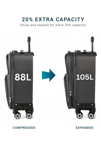  Duży wózek z odpinanymi kołami Leonardo Davinci fioletowy z miękkimi, rozsuwanymi ściankami 72*47*26 cm