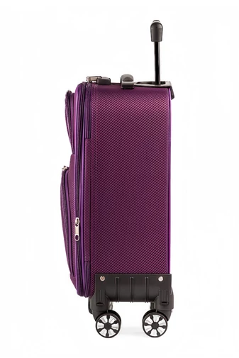  Duży wózek z odpinanymi kołami Leonardo Davinci fioletowy z miękkimi, rozsuwanymi ściankami 72*47*26 cm