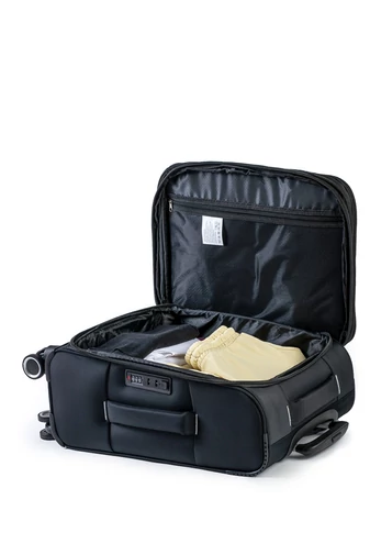  Niezwykle lekki czarny wózek kabinowy wykonany z wodoodpornego poliestru 56*37*21 cm