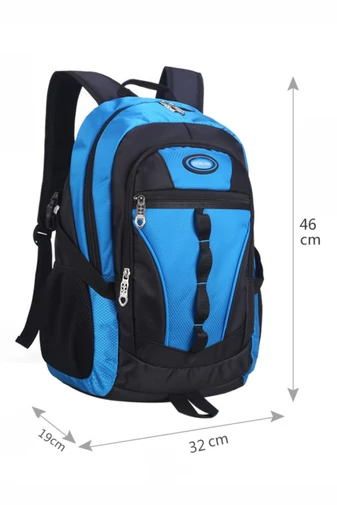  Wodoodporny plecak poliestrowy w kolorze czerwonym i czarnym z wieloma przegrodami 46*32*19 cm